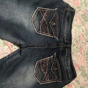 Chic Dark Blue Flare Jeans